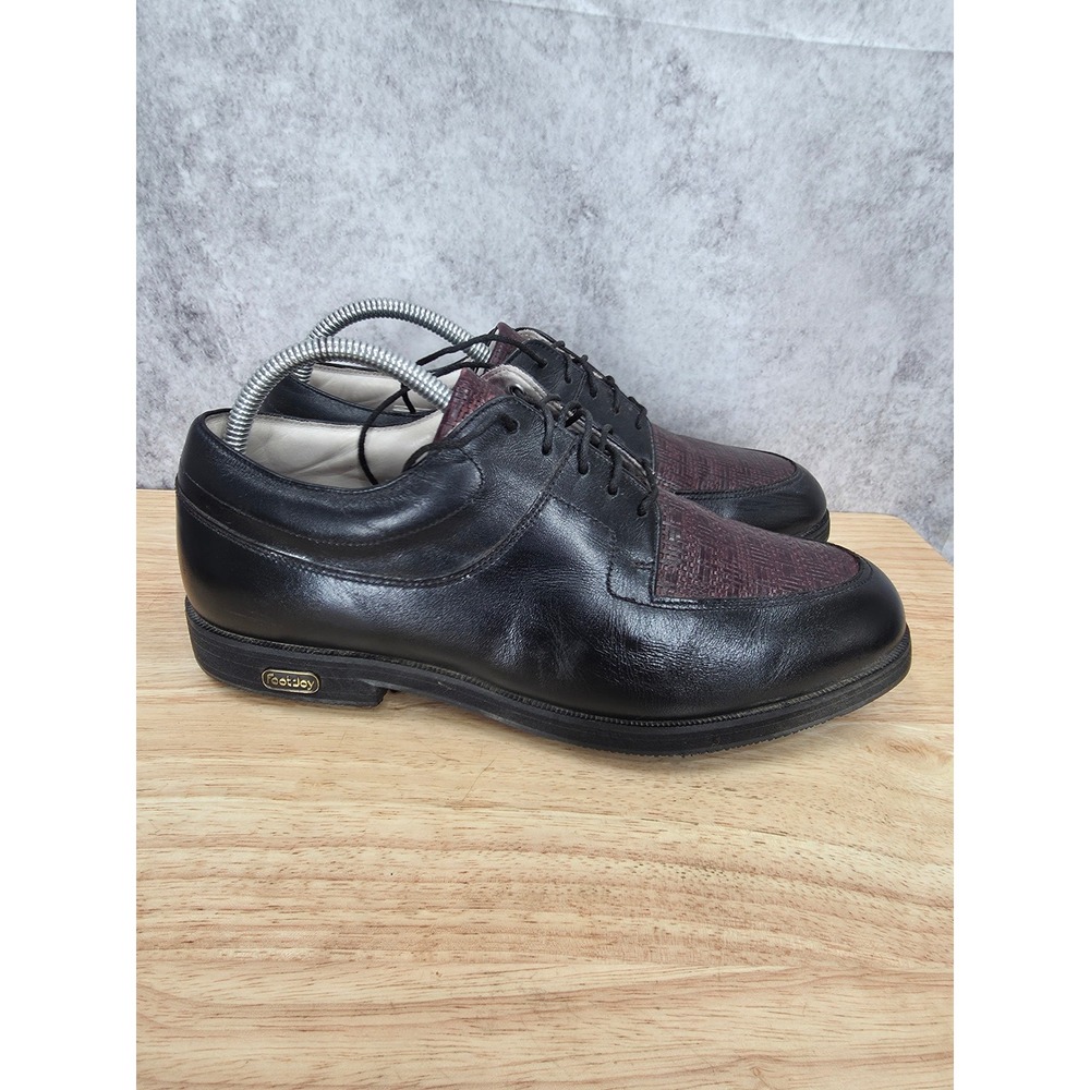 FootJoy Europa Golf Shoes Womens 9 Black Red Spikeless Oxford Derby 99275